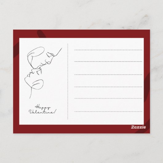Werden Sie mein Valentin sein? Romantischer Valent Postkarte (Rückseite)