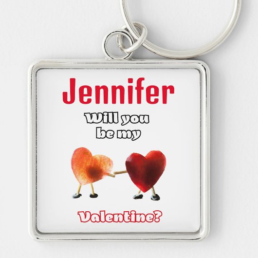 Werden Sie mein Valentin sein? Schlüsselanhänger