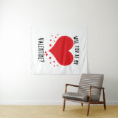 Werden Sie mein Valentin sein? Wandteppich (Beispiel (Horizontal))