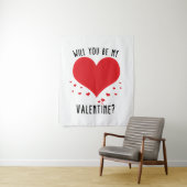 Werden Sie mein Valentin sein? Wandteppich (Beispiel)