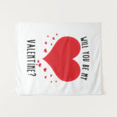 Werden Sie mein Valentin sein? Wandteppich (Vorderseite (Horizontal))