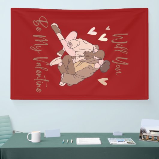 Werden Sie mein Valentinbanner sein? Banner (Messe)