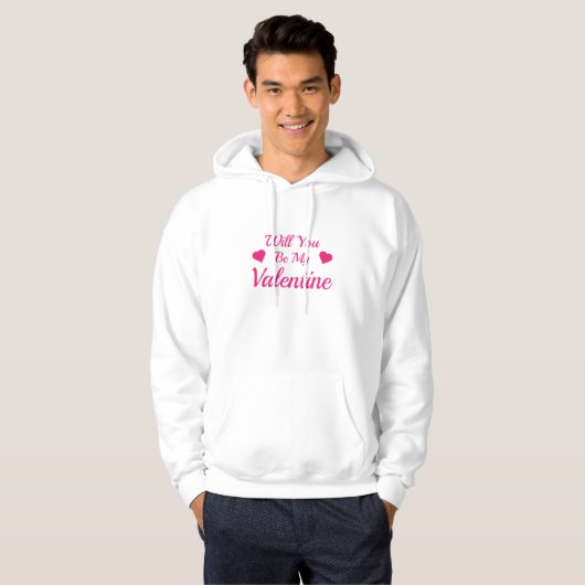 Werden Sie mein Valentine Basic Hooded Sweatshirt  (Vorne ganz)