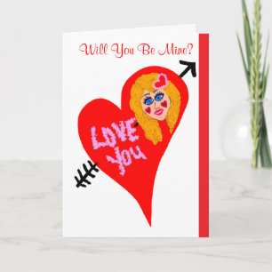 Werden Sie mein Valentine sein? Feiertagskarte