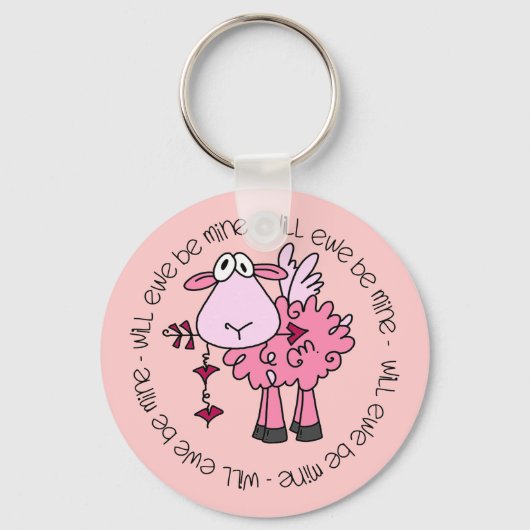 Werden Sie mein Valentine sein? Schlüsselanhänger (Vorderseite)