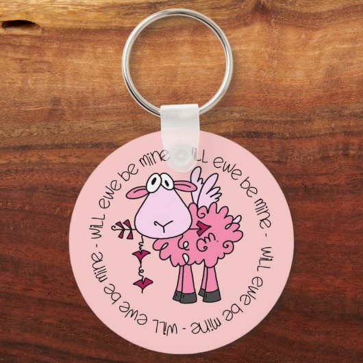 Werden Sie mein Valentine sein? Schlüsselanhänger (Vorderseite)