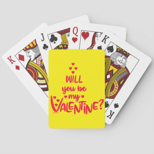 WERDEN SIE MEIN VALENTINE SEIN ? SPIELKARTEN (Rückseite)