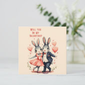 Werden Sie mein Valentinerkollektor sein? Karte (Stehend Vorderseite)