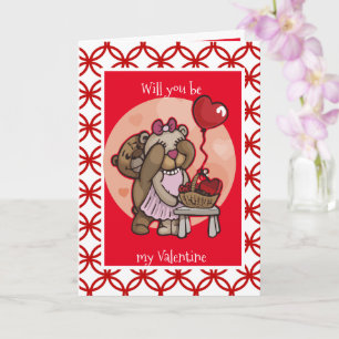 Werden Sie mein Valentinin sein? Karte