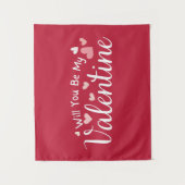 Werden Sie mein Valentinin sein? Wandteppich (Vorderseite)