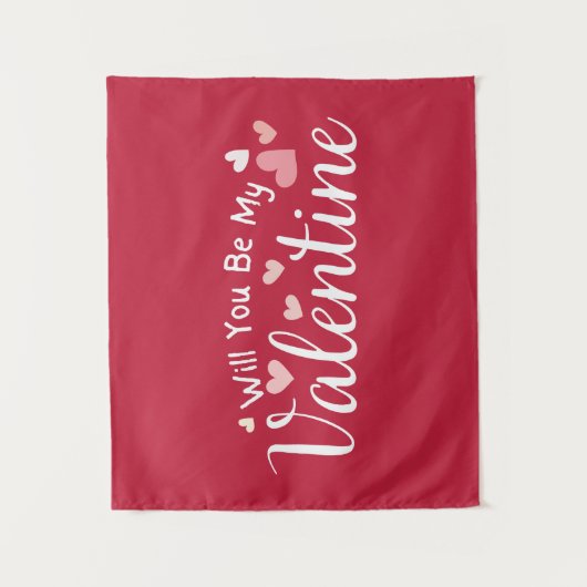 Werden Sie mein Valentinin sein? Wandteppich (Vorderseite)