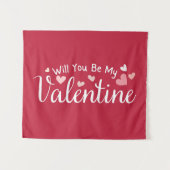 Werden Sie mein Valentinin sein? Wandteppich (Vorderseite (Horizontal))