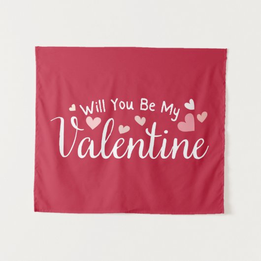 Werden Sie mein Valentinin sein? Wandteppich (Vorderseite (Horizontal))
