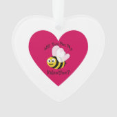 Werden Sie mein Valentinisches Rotes Herz sein? Ornament (Vorderseite)