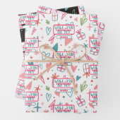 Werden Sie mein Valentinmuster sein? Geschenkpapier Set (Beispiel)