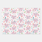 Werden Sie mein Valentinmuster sein? Geschenkpapier Set (Vorderseite)