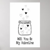 Werden Sie mein Valentinposter sein? Poster (Vorne)