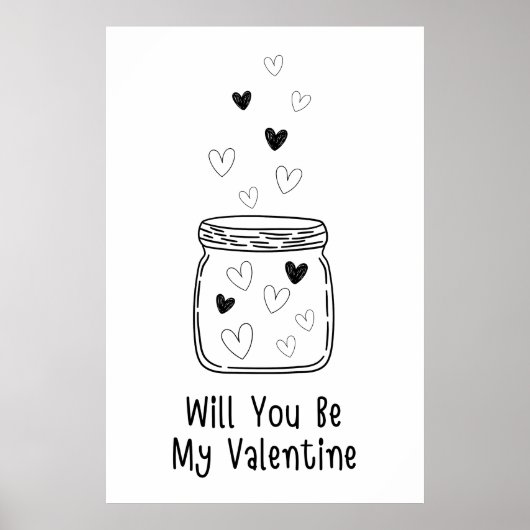 Werden Sie mein Valentinposter sein? Poster (Vorne)