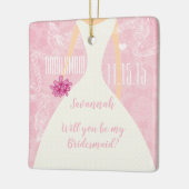 Werden Sie mein Verlobung-Foto auf der Rückseite s Keramikornament (Links)