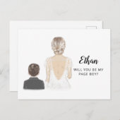 Werden Sie mein Vorschlag für den Seitenjunge Post Postkarte (Vorne/Hinten)