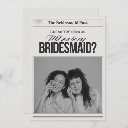 werden Sie mein Vorschlag für ein Brautparty von B Einladung (Vorne/Hinten)