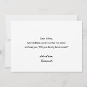 Werden Sie mein Vorschlag für ein Brautparty von B Einladung (Rückseite)