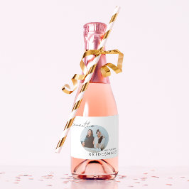 Werden Sie mein Vorschlag für ein Foto von Brautpa Schaumweinetikett