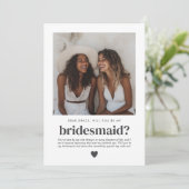 Werden Sie mein Vorschlag für ein Foto von Bridesm Einladung (Stehend Vorderseite)