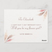 Werden Sie mein Vorschlag für eine Blumenmädchen-B Postkarte (Rückseite)