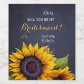 Werden Sie mein Vorschlag für eine Brautblütenmari Weinetikett (Einzelnes Label)