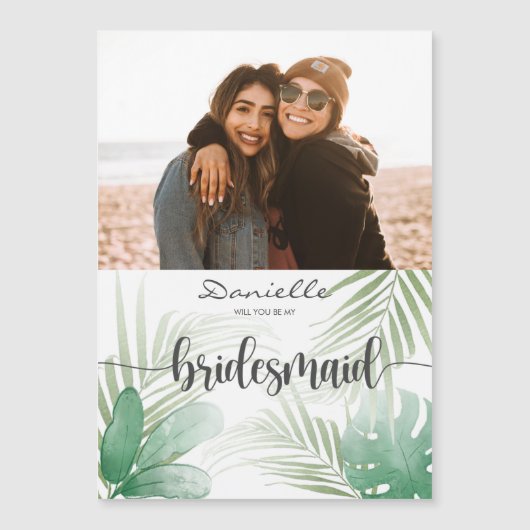 Werden Sie mein Vorschlag für eine Hochzeit mit Br Magneteinladung (Vorderseite)