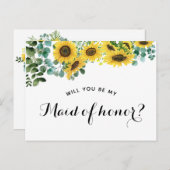 Werden Sie mein Vorschlag für eine Trauzeugin sein Ankündigungspostkarte (Vorne/Hinten)