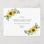 Werden Sie mein Vorschlag für eine Trauzeugin sein Ankündigungspostkarte (Rückseite)