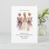 Werden Sie mein Vorschlag für eine überragende Was Einladung (Stehend Vorderseite)