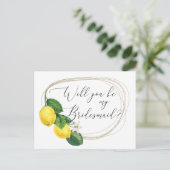 Werden Sie mein Vorschlag von Bridesmaid sein? | L Einladungspostkarte (Stehend Vorderseite)