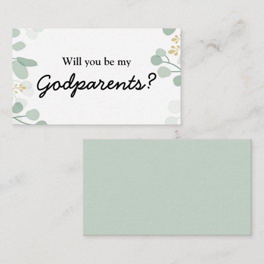 Werden Sie mein Vorschlag von Pateltern sein? Begleitkarte (Vorne/Hinten)