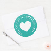 Werden Sie meine Aufkleber für eine Brautjungfrau (Umschlag)