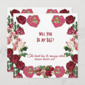 Werden Sie meine BAE Rustikale Rose Vintag Valenti (Vorne/Hinten)