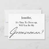 werden Sie meine beste Frau sein, die einen minima Einladung (Rückseite)