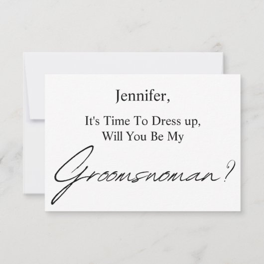 werden Sie meine beste Frau sein, moderne Schrifte Einladung (Rückseite)