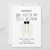 Werden Sie meine beste Frauenkarte sein? Einladung (Vorderseite)