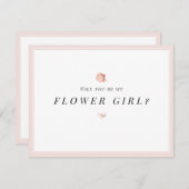 Werden Sie meine Blume Blumenweibchen-Minimalistin Einladung (Vorne/Hinten)