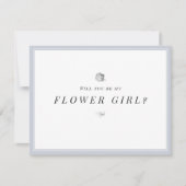 Werden Sie meine Blume Blumenweibchen-Minimalistin Einladung (Vorderseite)