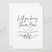 Werden Sie meine Blume Bro-Faust-Bump Einladung (Vorne/Hinten)