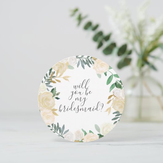 Werden Sie meine Blume für das weiße Wasser der Br Einladung (Stehend Vorderseite)