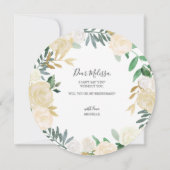 Werden Sie meine Blume für das weiße Wasser der Br Einladung (Rückseite)