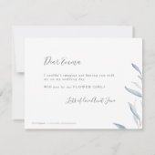 Werden Sie meine Blume Mädchen minimale staubige V Einladung (Rückseite)