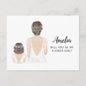 Werden Sie meine Blume Mädchen Vorschlag Post Card Postkarte (Vorderseite)