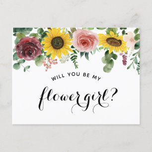"Werden Sie meine Blume sein?" Ankündigungspostkarte