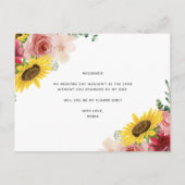 "Werden Sie meine Blume sein?" Ankündigungspostkarte (Rückseite)